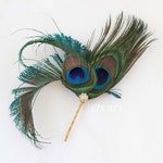 Lisali Butterfly Peacock Wedding Hair Cilp Peacock Feather Etsy