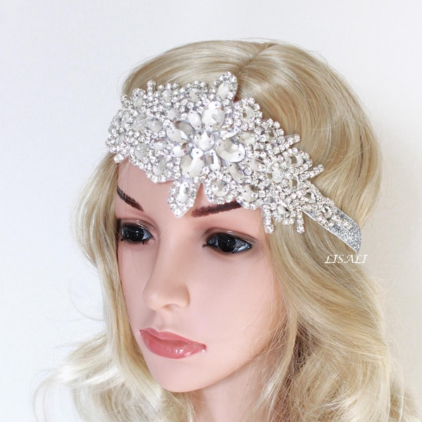 1920s headpiece black and gold