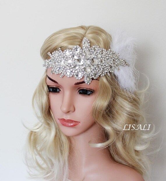 Lisali Stunning High Sparkle Flapper Headband 1920s Etsy