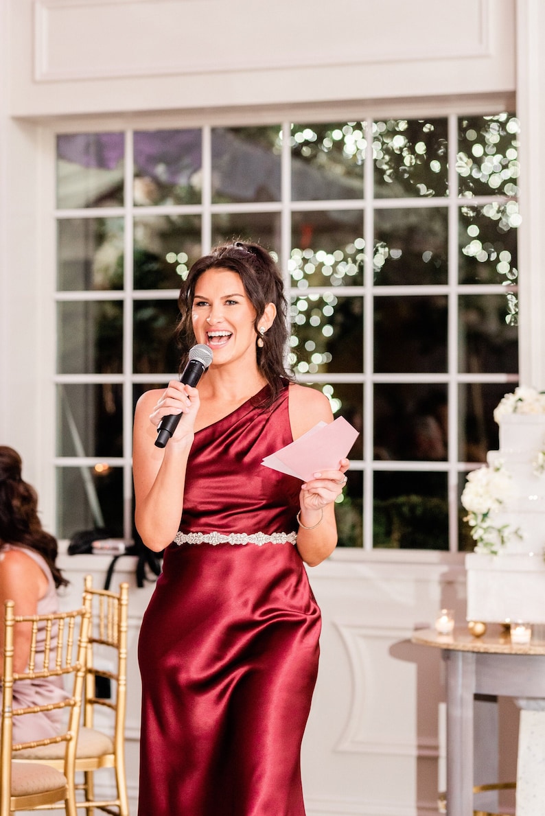 Ceinture fine strass cristal pour robe de mariée LISALI