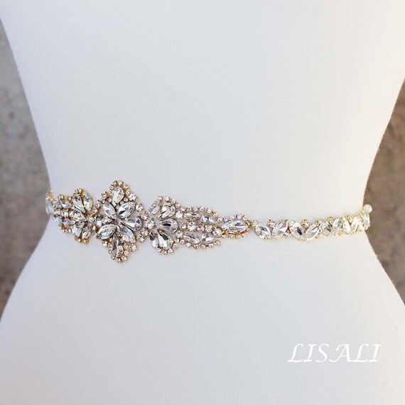LISALI Bridal Belt Gold Thin Bridal 