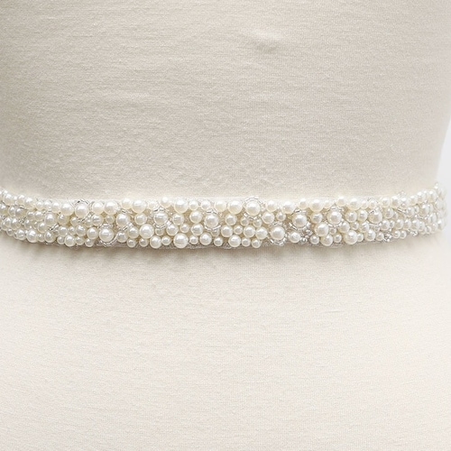 LISALI Pearl Belt, Bridal Belt Pearl, Wedding Belt Pearl  display picture 3