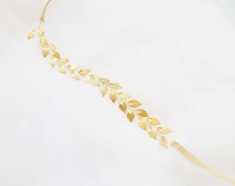 LISALIvGold Leaf Hair Vine ，Wedding Hair Vine, Hair Chain, Bridal Hair Vine, Bridal Hair Accessories，Bridal Headpieces
