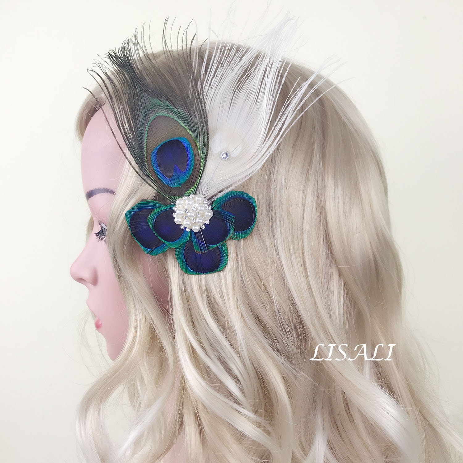 Lisali Butterfly Peacock Wedding Hair Cilp Peacock Feather Etsy