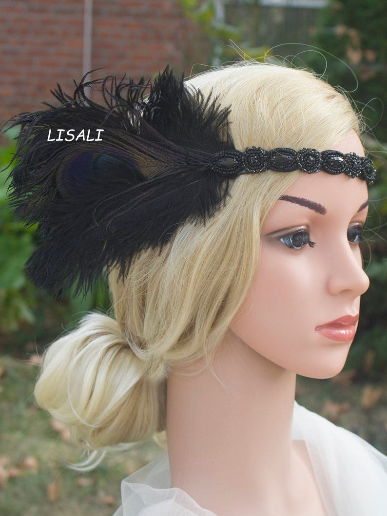 Lisali 1920s Headpiece Flapper Headbands Great Gatsby Etsy