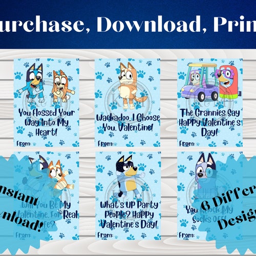 bluey-kids-valentine-cards-instant-download-6-different-etsy-ireland