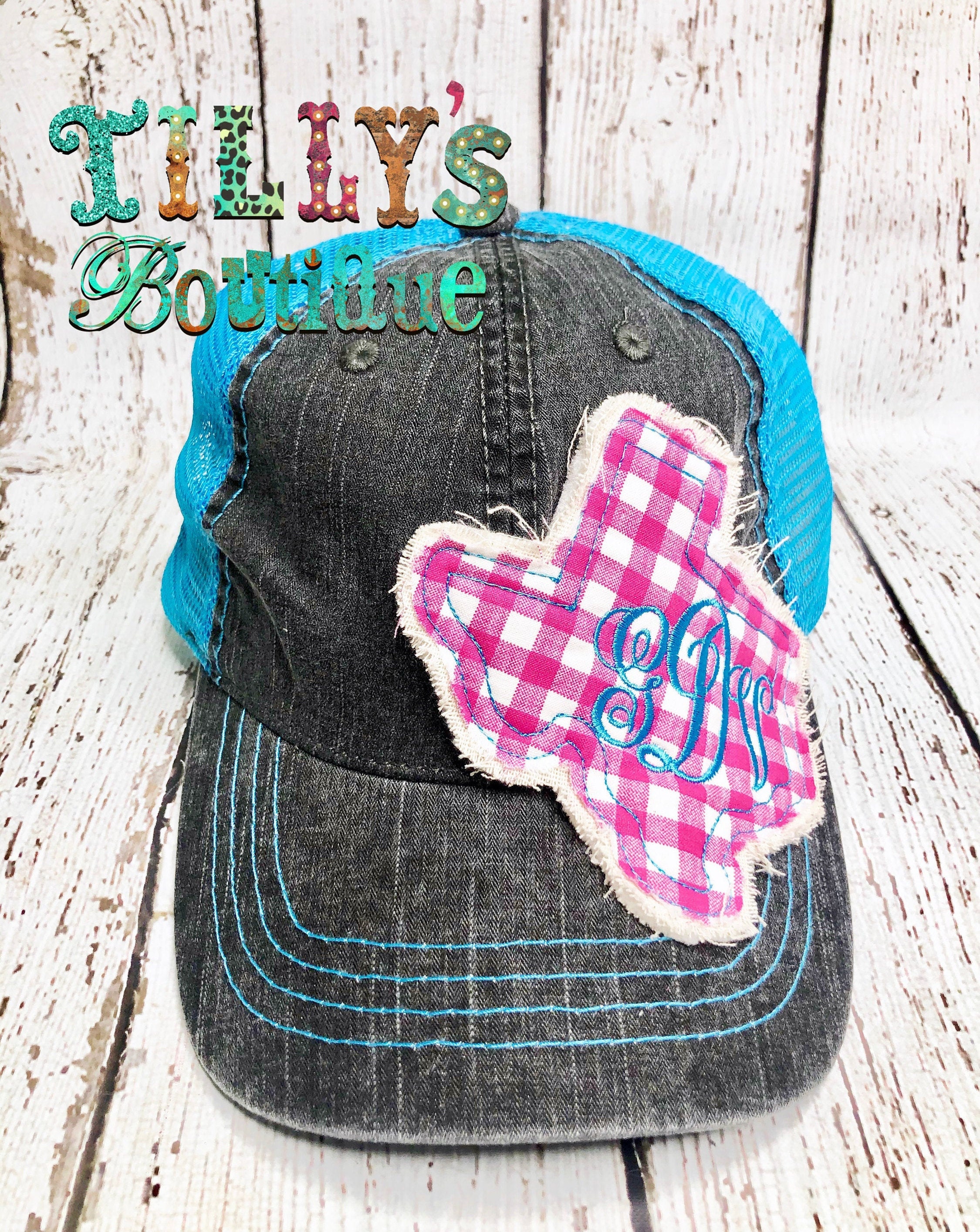Pink Gingham Baseball Cap - Etsy display picture 1