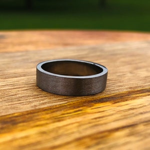 Rhodium Men&#39;s Band - Men’s Rhodium Engagement Ring, Rhodium Plated Ring, Men&#39;s Engagement Band, Silver Rhodium Plated Band