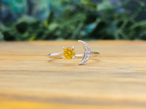 Citrine Moon Ring Citrine Moon Ring