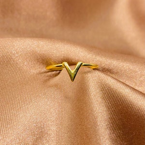 Gold Plated Wishbone Ring - Wish Bone Ring, Wish Bone Gold Ring, Gold Plated Wishbone Ring, Wishbone Dainty Ring, Wish Bone Ring