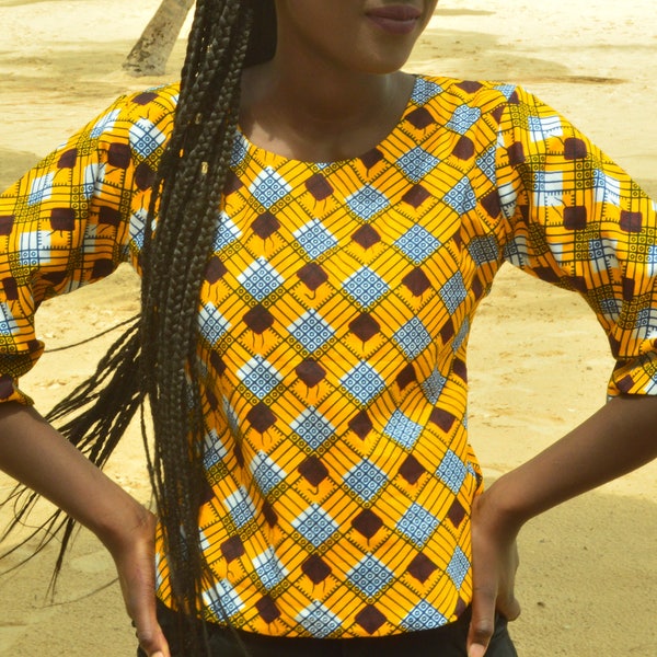 blouse wax, pagne africain