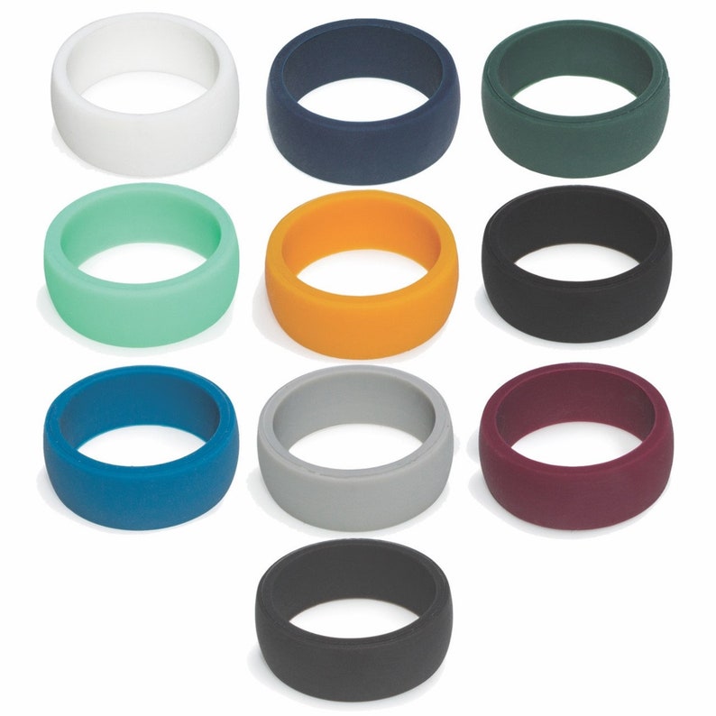 Personalized Silicone Wedding Ring Band DARK RED Anniversary Gift for Men Husband gift For him Custom silicone safe Ring fitness