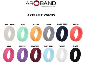 Silicone Ring Anniversary Gift Premium Silicone Wedding Rings for Woman Personalized Custom Wedding Ring Gift for Wife Safe ring Gym