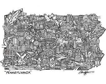 Pennsylvania Map Drawing