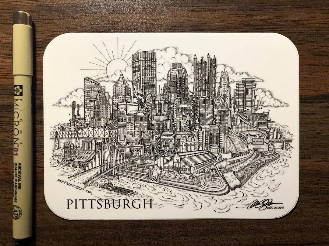 Pittsburgh Sticker Etsy
