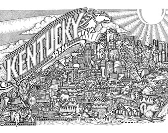 Kentucky Map Drawing