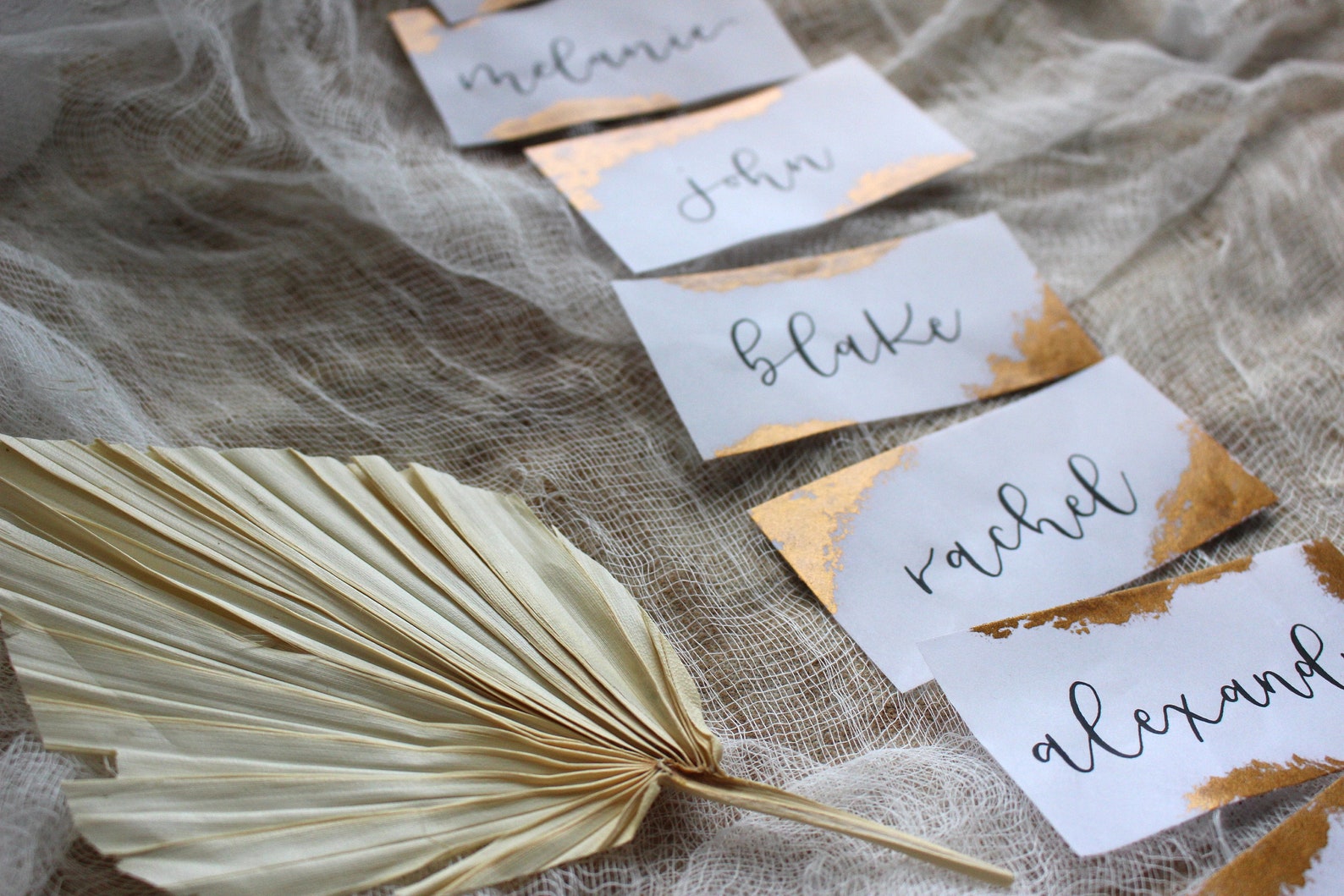 Vellum Name Cards Metallic Gold Place Cards Wedding Etsy
