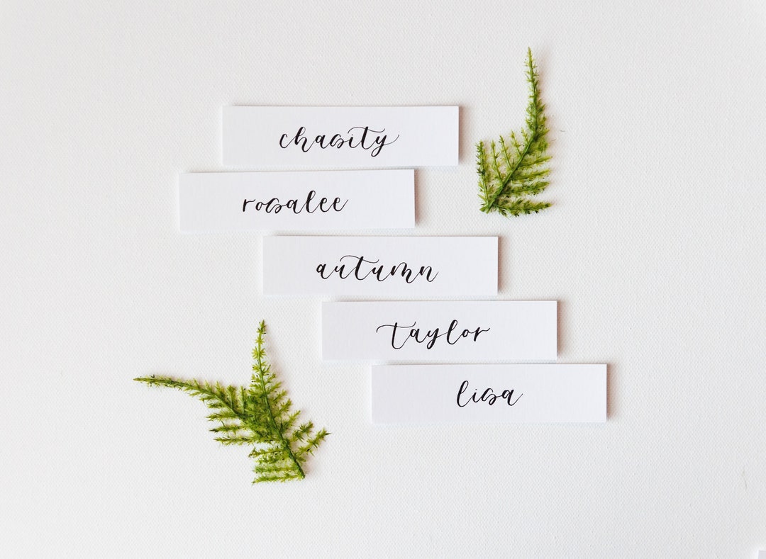 Script Place Cards, Wedding Setting Card, Custom Place Cards, Minimal ...