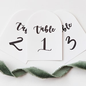 Arch Table Numbers, Table Numbers Set, Reception Numbers, Simple Table Numbers, Wedding Calligraphy, Table Number Sign, Seating Numbers