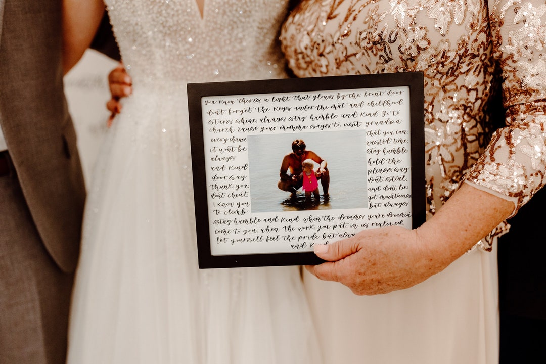 Handwritten Photo Mat Frame | Custom Calligraphy Gift | Sentimental ...