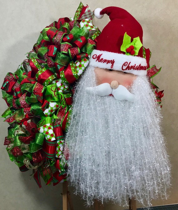 Santa Wreath Whimsical Front Door