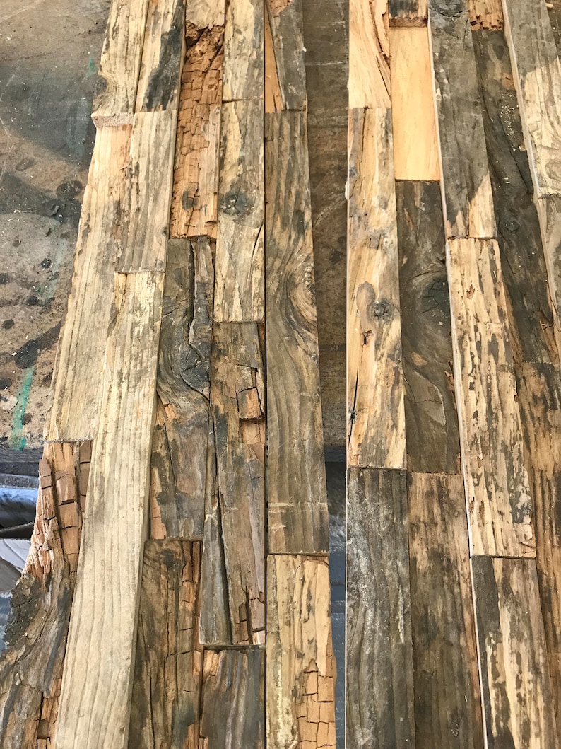 Rustic Cladding Boat Wood Reclaimed slips Mosaic 3d panel Etsy