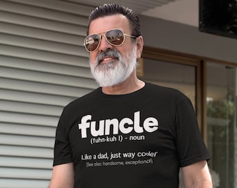 Funcle Definition T-shirt lustiges Geschenk für Onkel wie ein Papa, aber Weg Kühler Unisex T-Shirt