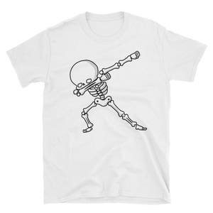 Dabbing Skeleton Skull Tshirt Dab Hip Hop Pose Halloween Etsy