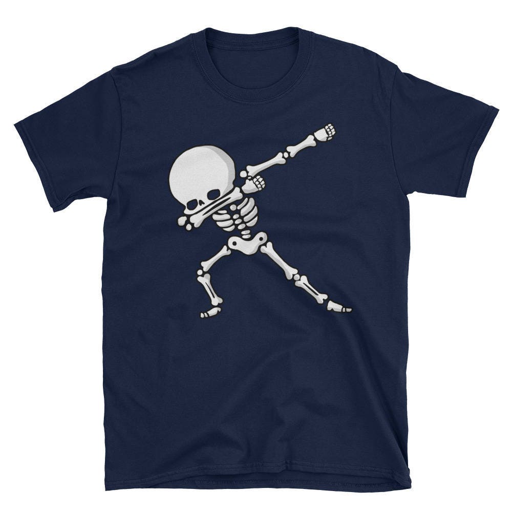 Dabbing Skeleton Skull Tshirt Dab Hip Hop Pose Halloween Etsy