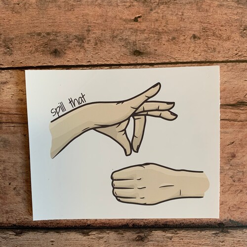 Spill That Tea ASL Gift for Deaf CODA Teacher of Etsy