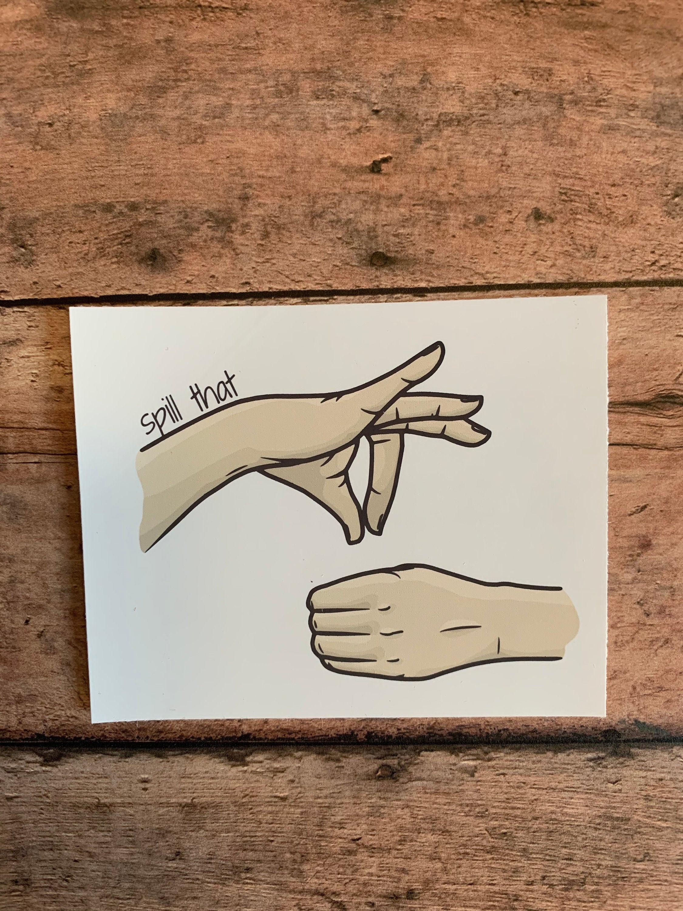 Spill That Tea ASL Gift for Deaf CODA Teacher of Etsy