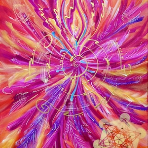 Archangel Metatron Print 8.5 x 11&quot;/Metatrons Cube/Sacred Geometry/Spiritual Healing Art