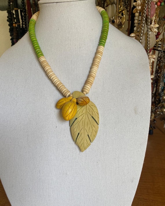 Handmade tribal inspired statement necklace - image 3