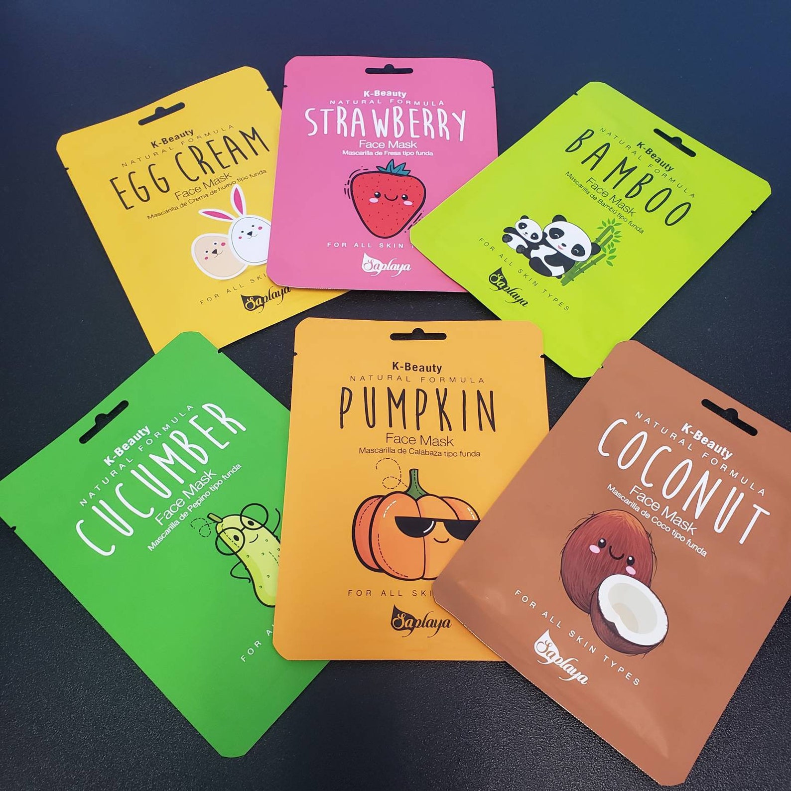 KBeauty Natural Formula Face Mask 0.8oz set of 6 Etsy