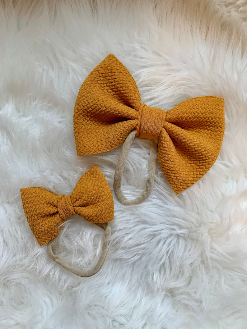 Mustard Bow On Nylon