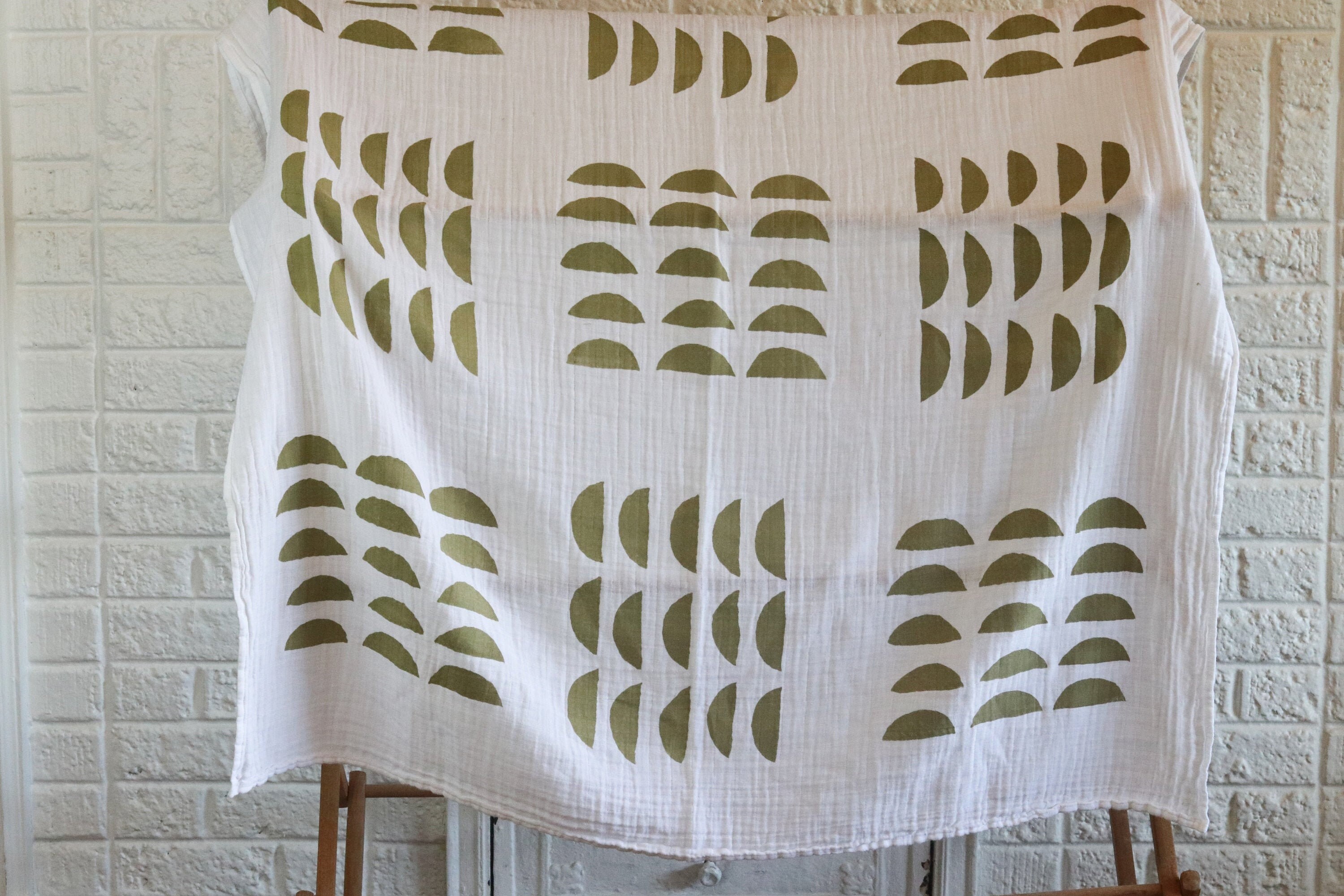 Cotton Swaddling Blanket hand printed baby blanket cotton Etsy