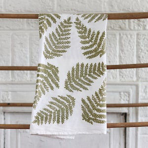 Fern Print Theedoek Bloem Zak Handdoek Handdoek Theedoek Fern Print Theedoek Botanische Print Handdoek Alle Natuurlijke Katoen Theedoek Theedoek