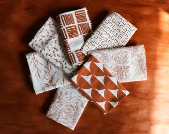 SALE Misprinted Tea Towels Terracotta Flour Sack Towel: Neutral Kitchen Decor, Housewarming Gift-Blemishes and/or Uneven Printing