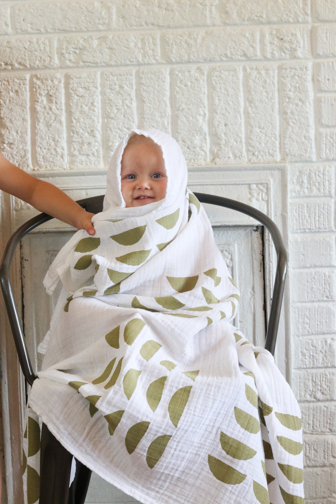 Cotton Swaddling Blanket hand printed baby blanket cotton Etsy