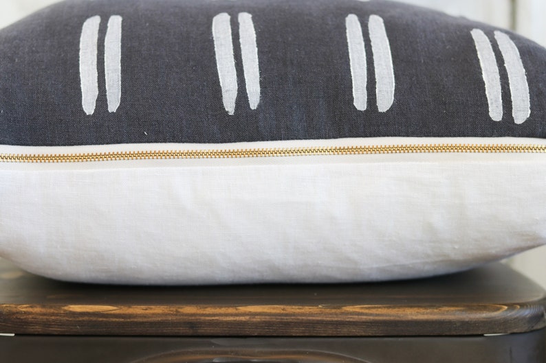 Gray Linen Pillow Case Throw Pillow Cover Charcoal Grey Pillow Etsy