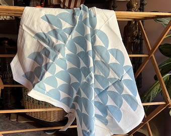 Blue Tea Towel Seconds, 100% Cotton Flour Sack Towel, Rustic Kitchen Decor, Housewarming Gift, CLEARANCE