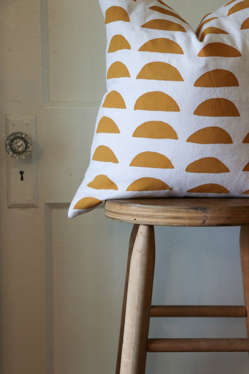 Yellow Linen Pillow Cover Throw Pillow Cover Boho Pillow Cover Etsy