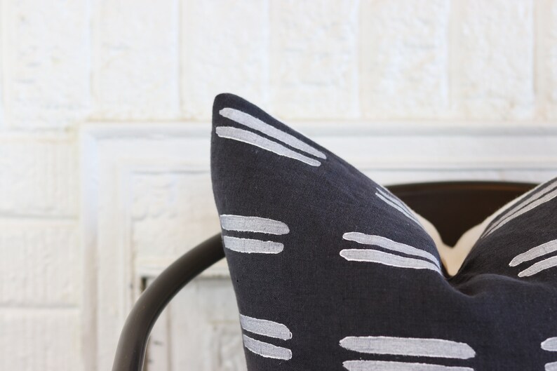 Gray Linen Pillow Case Throw Pillow Cover Charcoal Grey Pillow Etsy