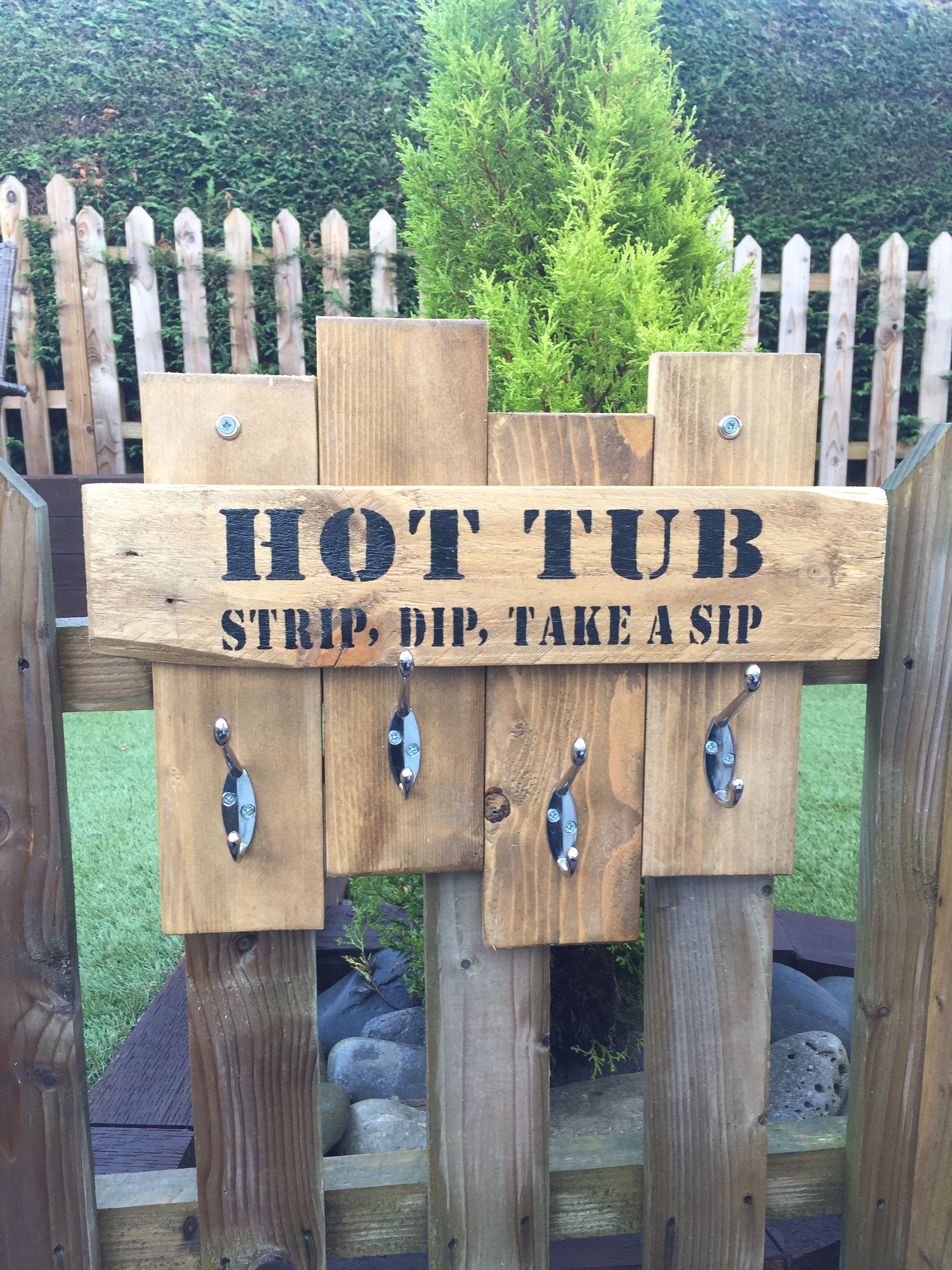 Hot Tub Sign. Can Personalise. Hand Made Reclaimed Timber Sign Etsy UK
