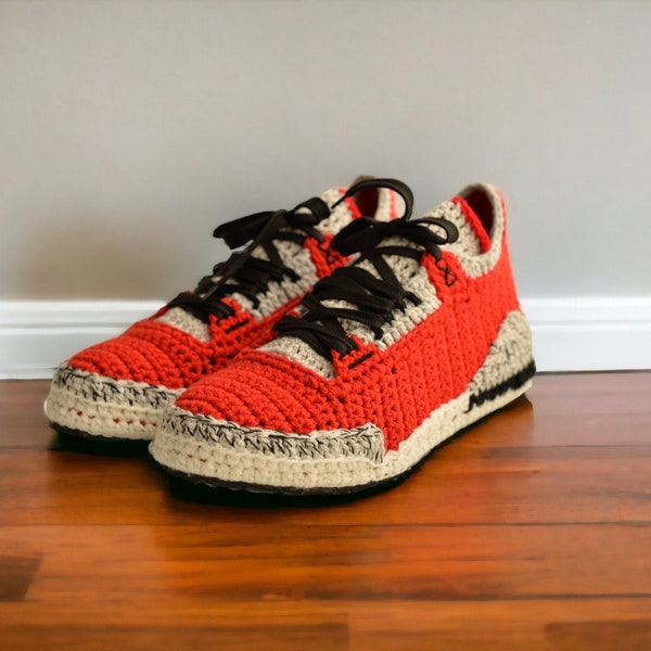 Crochet Sneaker, Crochet Slippers Shoes, Crochet Sneaker, Gift For Him, Gift For Her