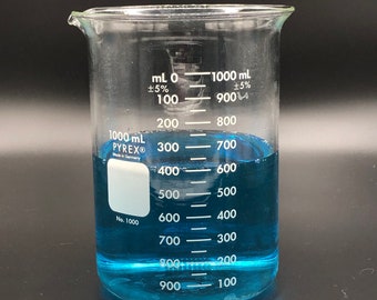 Vintage Chemistry Glassware Pyrex 1000mL Mad Scientist Lab Glass