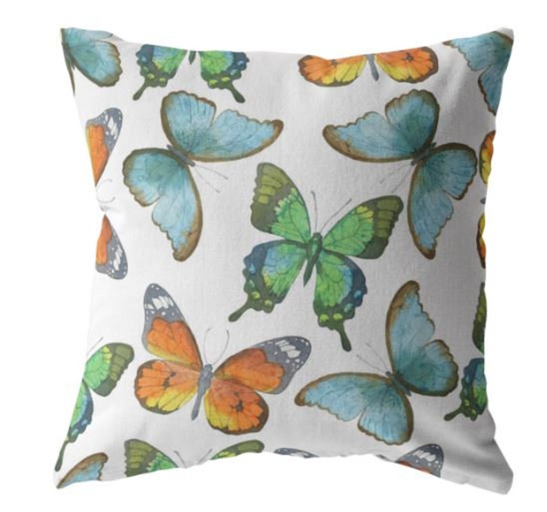 Butterfly Throw Pillow Home Decor Decorative Pillow Throw Etsy