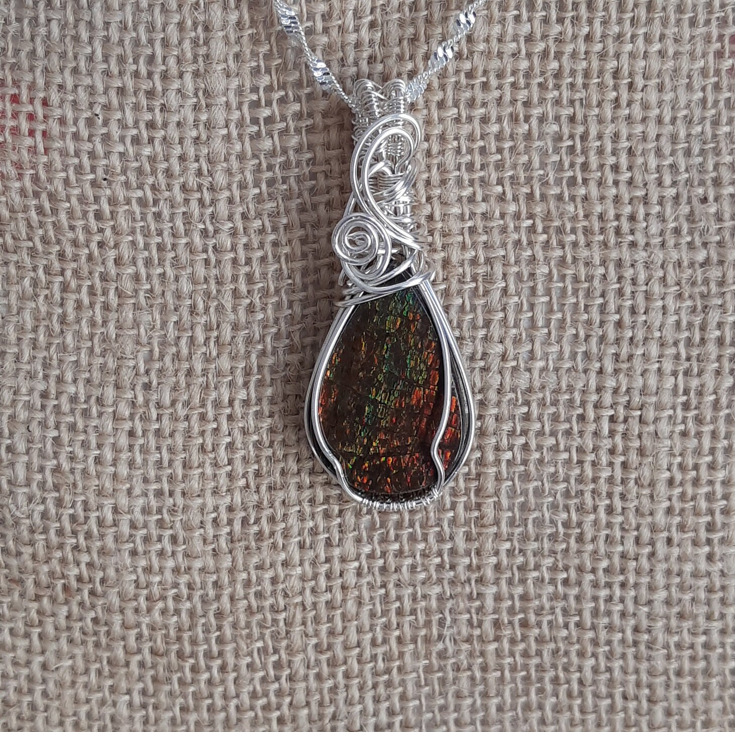 Colorful Canadian Gem Stone From Alberta Display With Lots of Geens ...