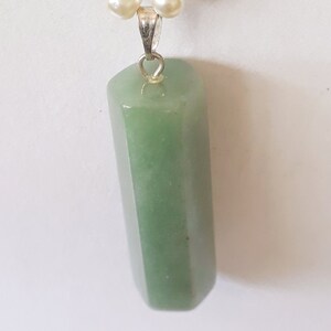 Green Aventurine Pendant, Ivory, Curved Tube beads, Toggle Clasp, Necklace, Earrings, Under 25.00