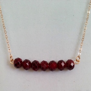 Cranberry, 14K Gold Filled, Cable Chain, Toggle Clasp, Bar Necklace, Earrings, Under 30.00
